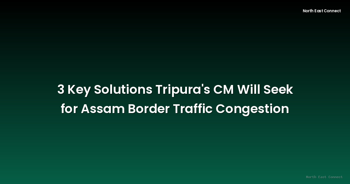 3 Key Solutions Tripura's CM Will Seek for Assam Border Traffic Congestion