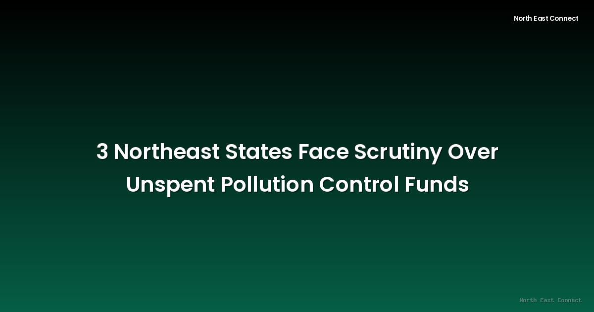 3 Northeast States Face Scrutiny Over Unspent Pollution Control Funds