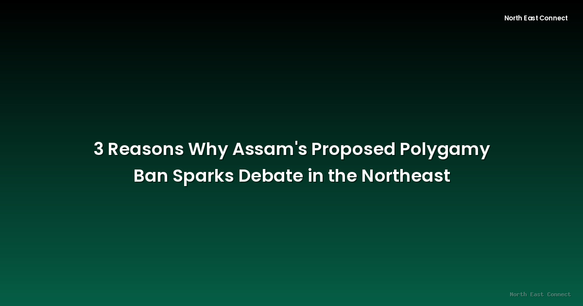 3 Reasons Why Assam's Proposed Polygamy Ban Sparks Debate in the Northeast