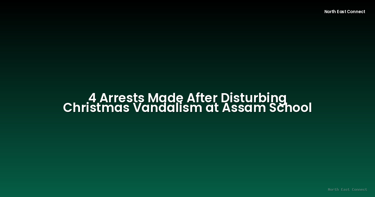 4 Arrests Made After Disturbing Christmas Vandalism at Assam School
