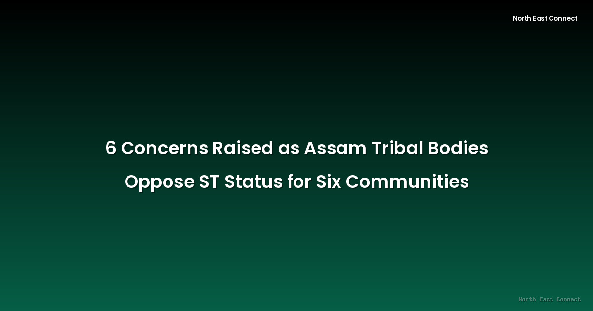 6 Concerns Raised as Assam Tribal Bodies Oppose ST Status for Six Communities