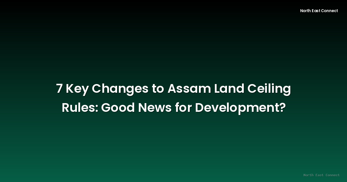 7 Key Changes to Assam Land Ceiling Rules: Good News for Development?