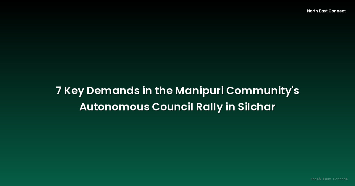 7 Key Demands in the Manipuri Community's Autonomous Council Rally in Silchar
