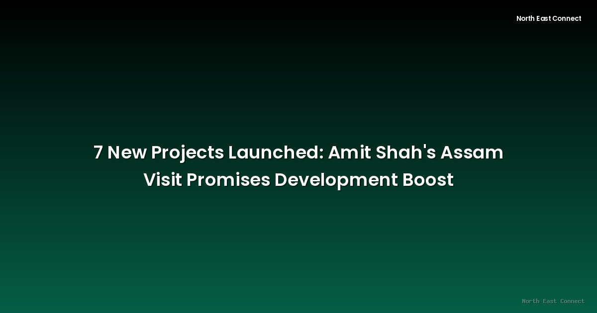 7 New Projects Launched: Amit Shah's Assam Visit Promises Development Boost