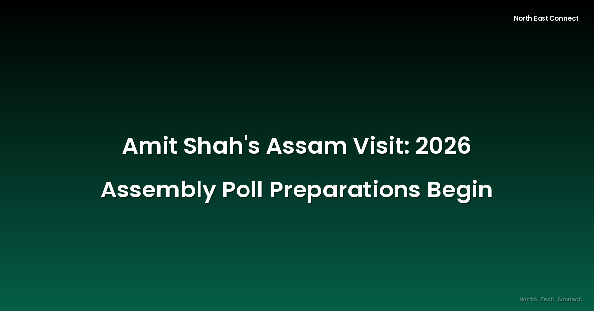 Amit Shah's Assam Visit: 2026 Assembly Poll Preparations Begin