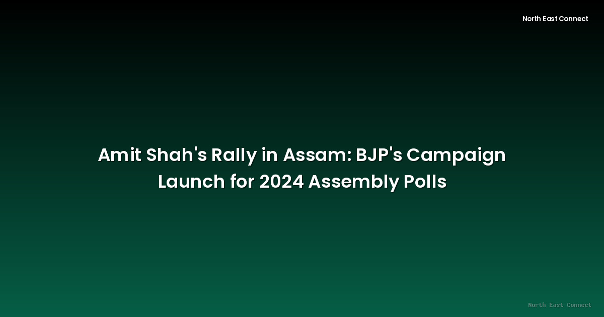 Amit Shah's Rally in Assam: BJP's Campaign Launch for 2024 Assembly Polls