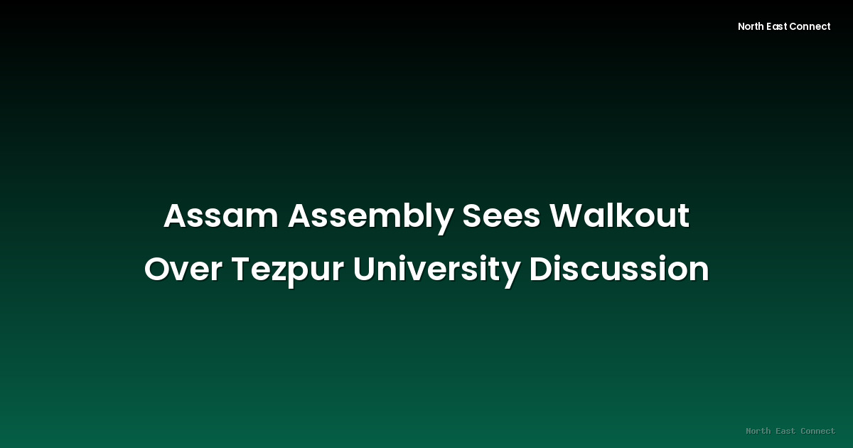 Assam Assembly Sees Walkout Over Tezpur University Discussion