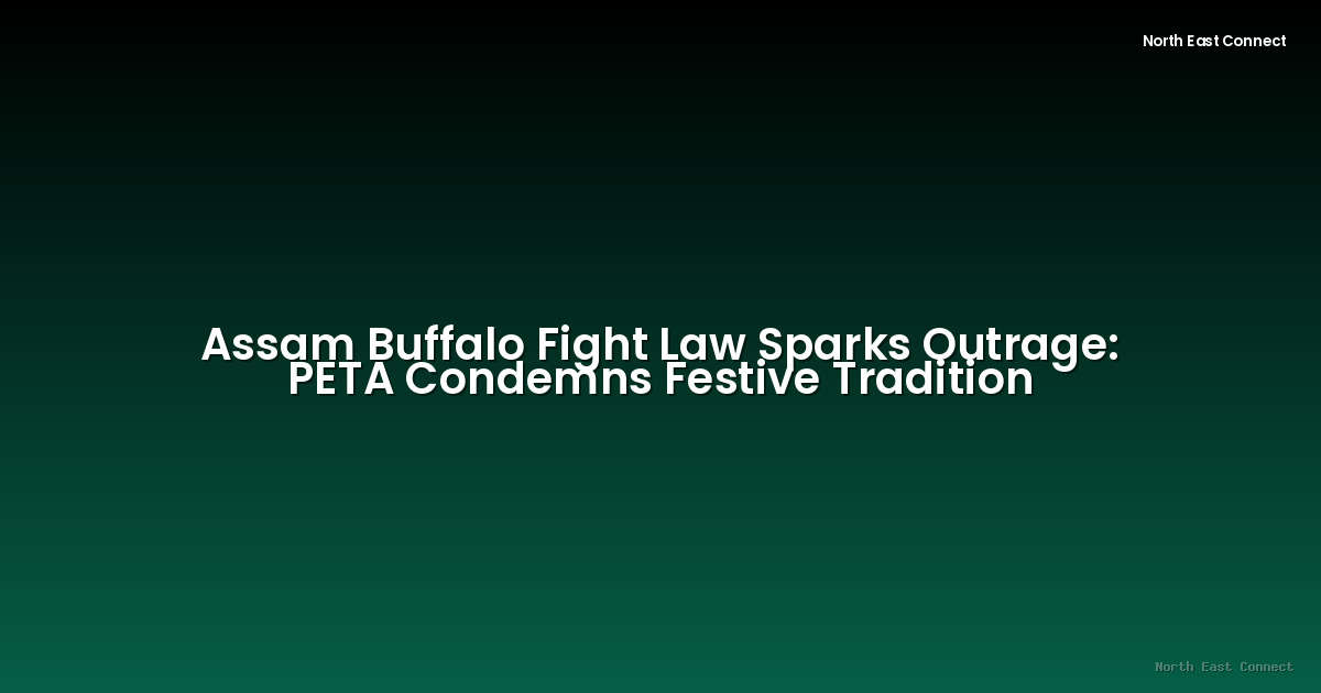 Assam Buffalo Fight Law Sparks Outrage: PETA Condemns Festive Tradition