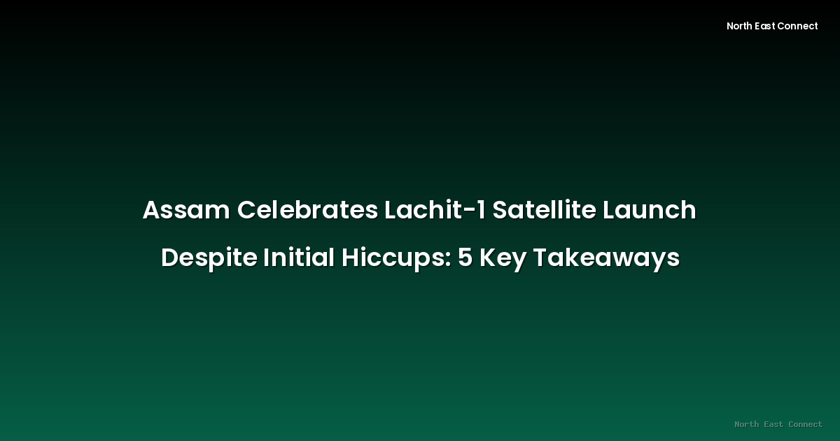 Assam Celebrates Lachit-1 Satellite Launch Despite Initial Hiccups: 5 Key Takeaways