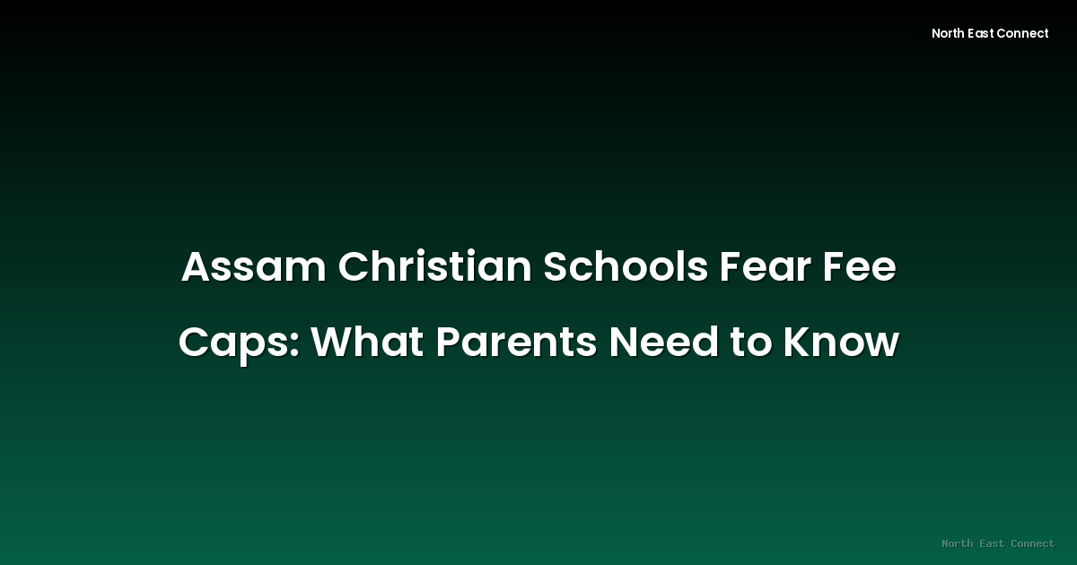 Assam Christian Schools Fear Fee Caps: What Parents Need to Know