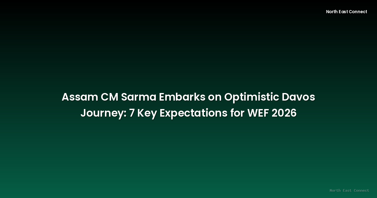 Assam CM Sarma Embarks on Optimistic Davos Journey: 7 Key Expectations for WEF 2026