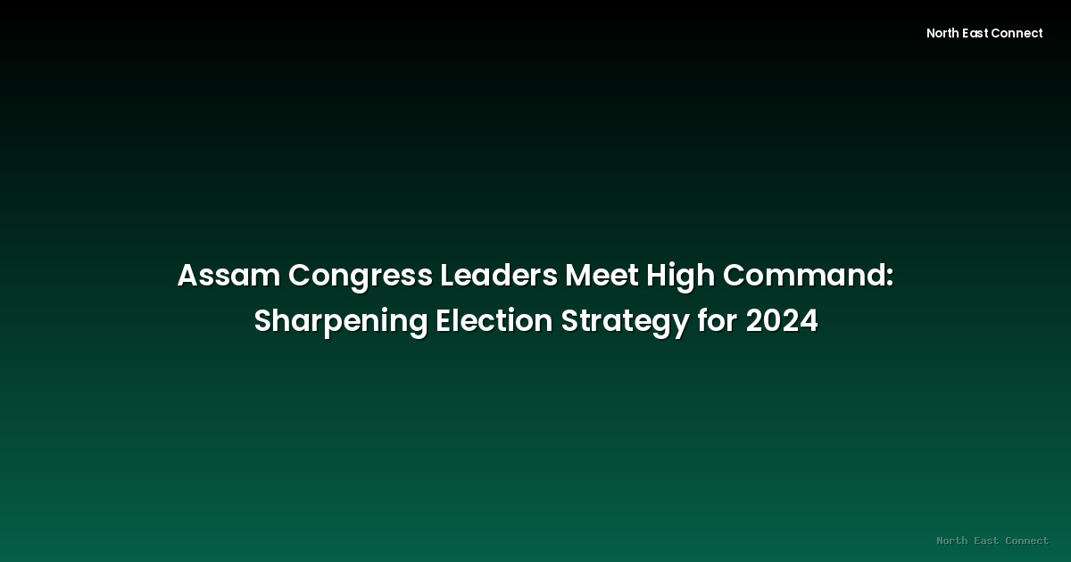 Assam Congress Leaders Meet High Command: Sharpening Election Strategy for 2024