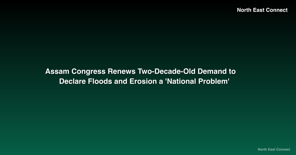 Assam Congress Renews Two-Decade-Old Demand to Declare Floods and Erosion a 'National Problem'