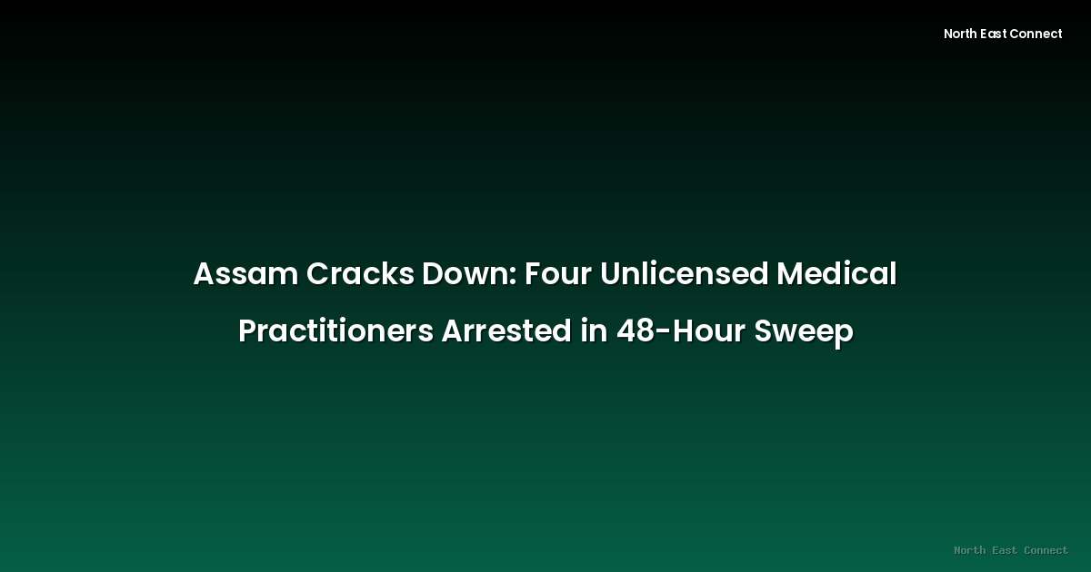 Assam Cracks Down: Four Unlicensed Medical Practitioners Arrested in 48-Hour Sweep