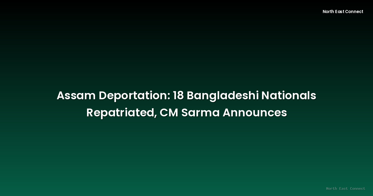 Assam Deportation: 18 Bangladeshi Nationals Repatriated, CM Sarma Announces