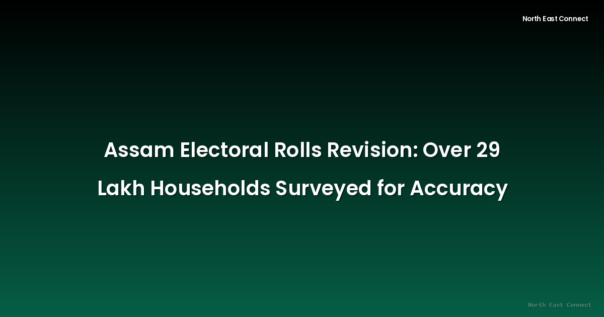 Assam Electoral Rolls Revision: Over 29 Lakh Households Surveyed for Accuracy