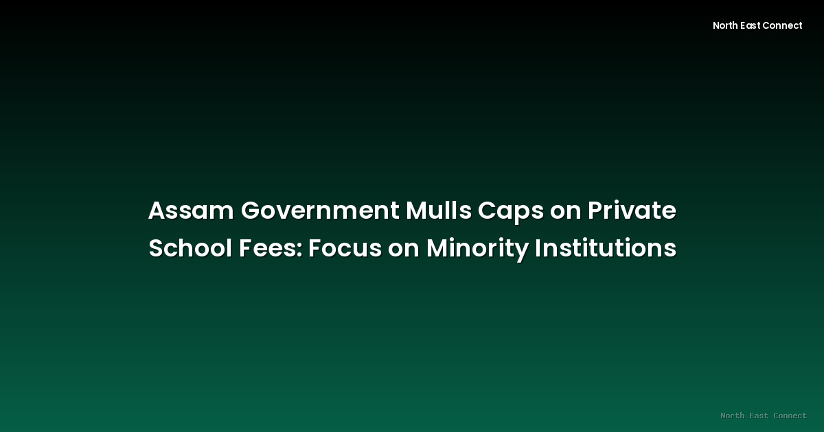 Assam Government Mulls Caps on Private School Fees: Focus on Minority Institutions