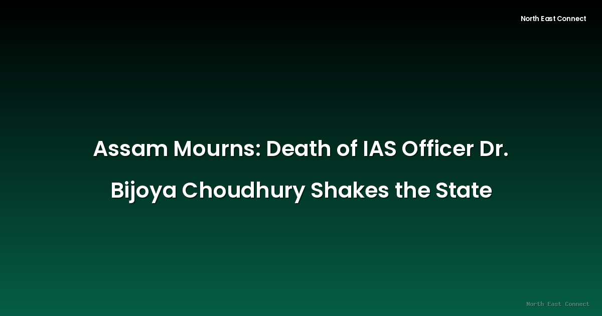 Assam Mourns: Death of IAS Officer Dr. Bijoya Choudhury Shakes the State
