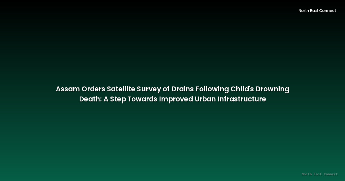 Assam Orders Satellite Survey of Drains Following Child's Drowning Death: A Step Towards Improved Urban Infrastructure