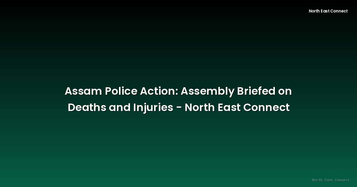Assam Police Action: Assembly Briefed on Deaths and Injuries - North East Connect
