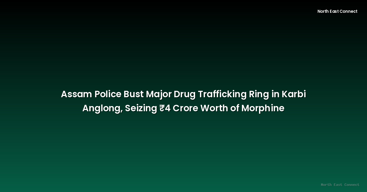 Assam Police Bust Major Drug Trafficking Ring in Karbi Anglong, Seizing ₹4 Crore Worth of Morphine