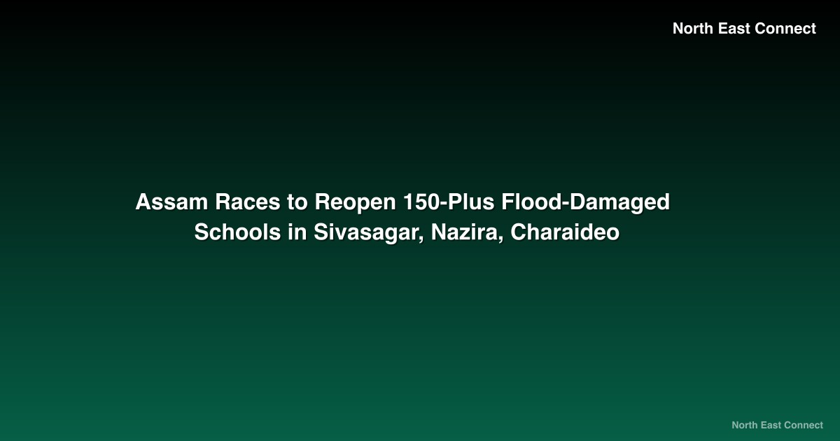 Assam Races to Reopen 150-Plus Flood-Damaged Schools in Sivasagar, Nazira, Charaideo