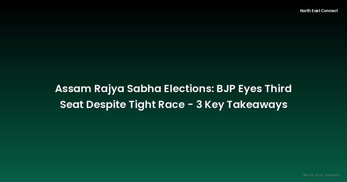 Assam Rajya Sabha Elections: BJP Eyes Third Seat Despite Tight Race - 3 Key Takeaways
