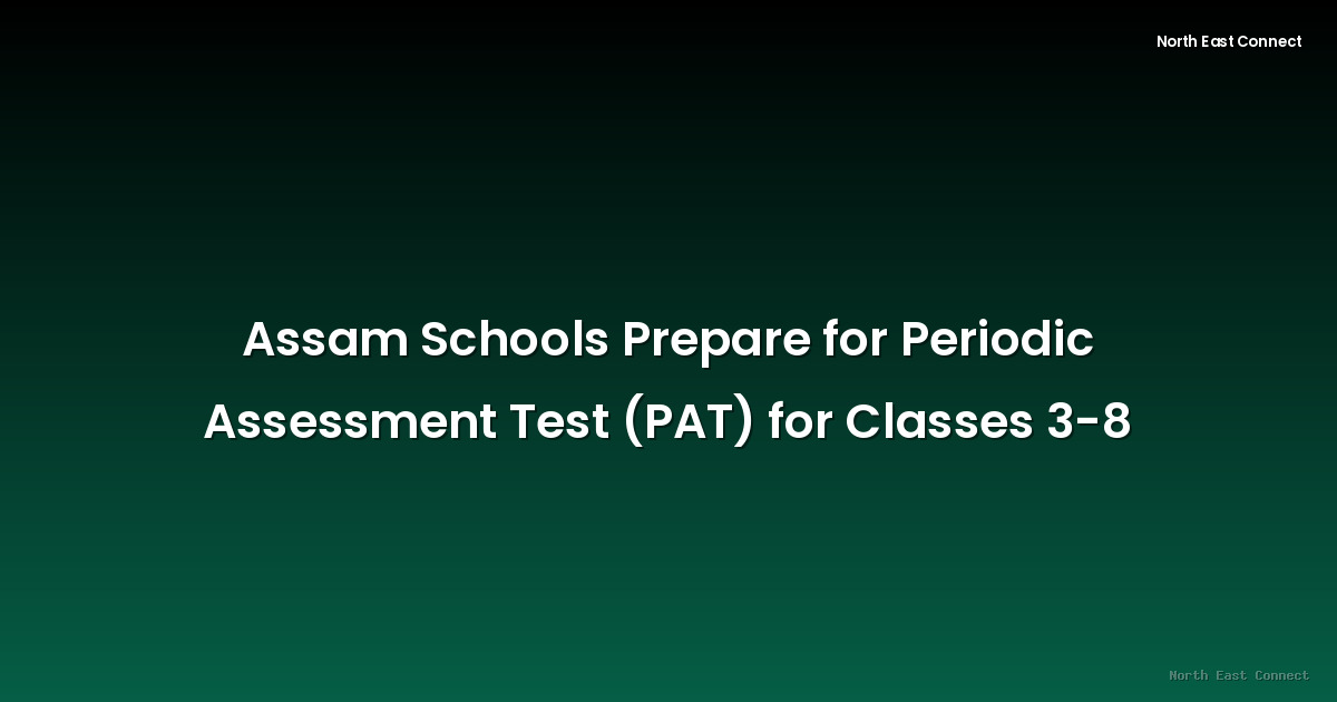 Assam Schools Prepare for Periodic Assessment Test (PAT) for Classes 3-8