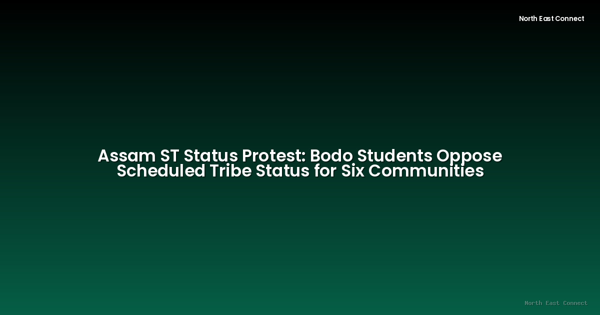 Assam ST Status Protest: Bodo Students Oppose Scheduled Tribe Status for Six Communities