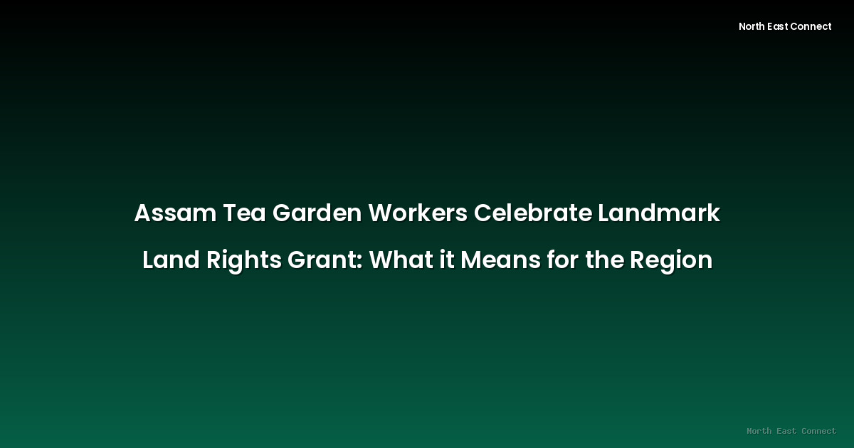 Assam Tea Garden Workers Celebrate Landmark Land Rights Grant: What it Means for the Region