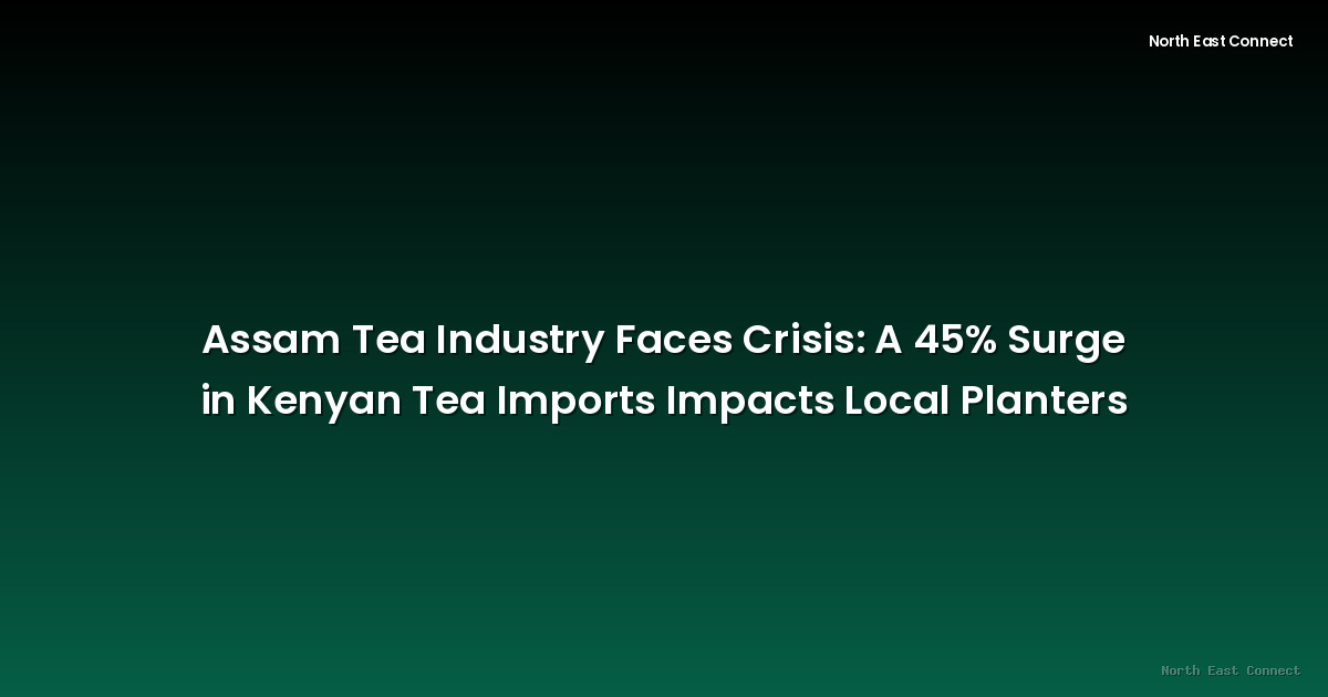 Assam Tea Industry Faces Crisis: A 45% Surge in Kenyan Tea Imports Impacts Local Planters
