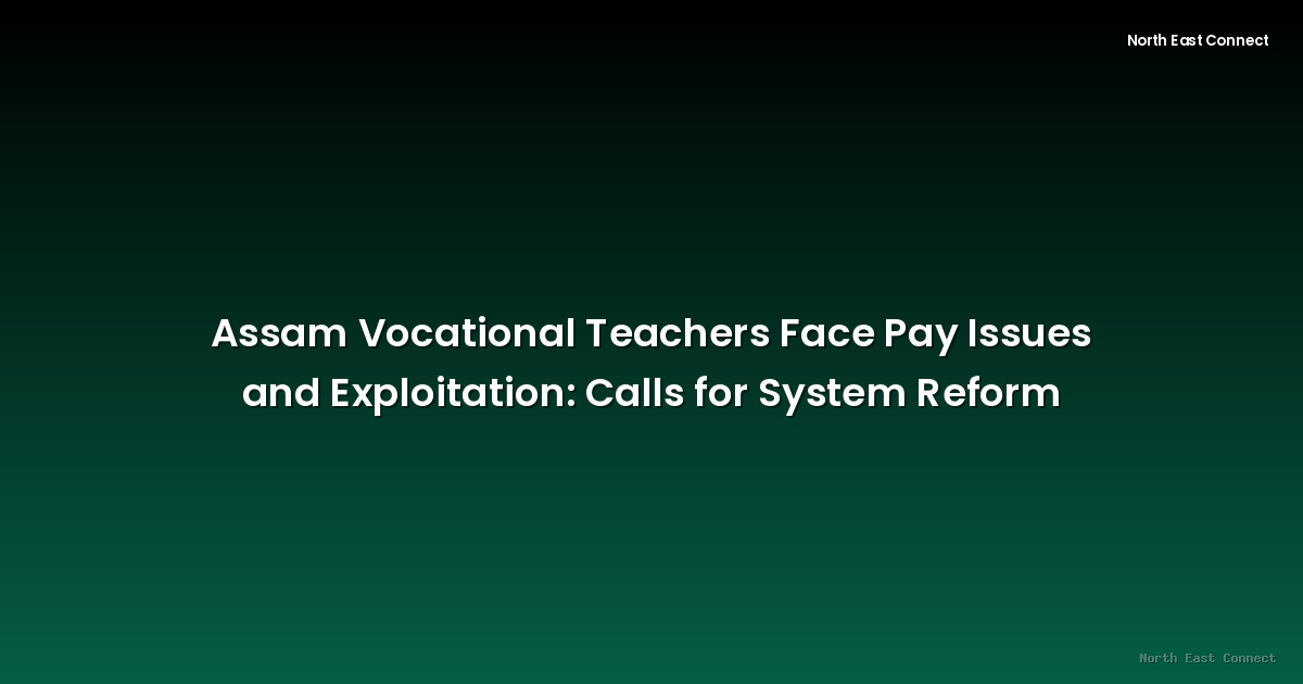 Assam Vocational Teachers Face Pay Issues and Exploitation: Calls for System Reform