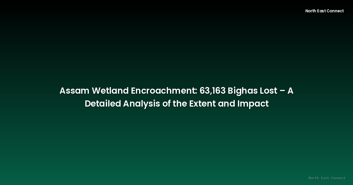 Assam Wetland Encroachment: 63,163 Bighas Lost – A Detailed Analysis of the Extent and Impact