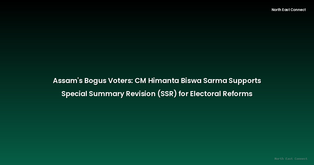 Assam's Bogus Voters: CM Himanta Biswa Sarma Supports Special Summary Revision (SSR) for Electoral Reforms