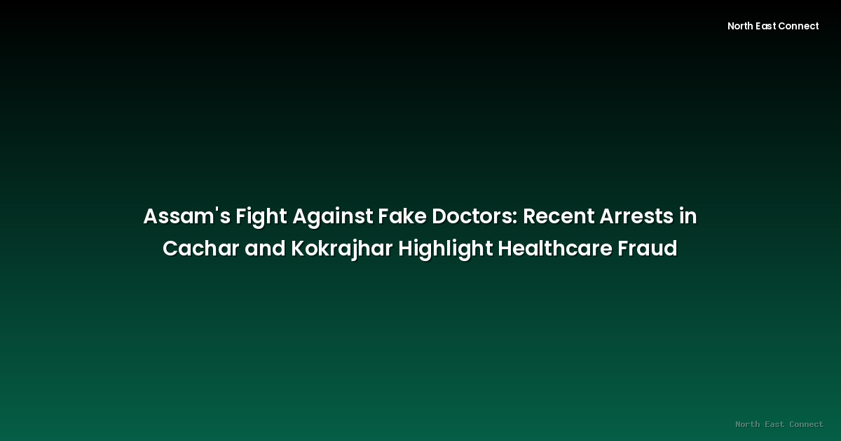 Assam's Fight Against Fake Doctors: Recent Arrests in Cachar and Kokrajhar Highlight Healthcare Fraud