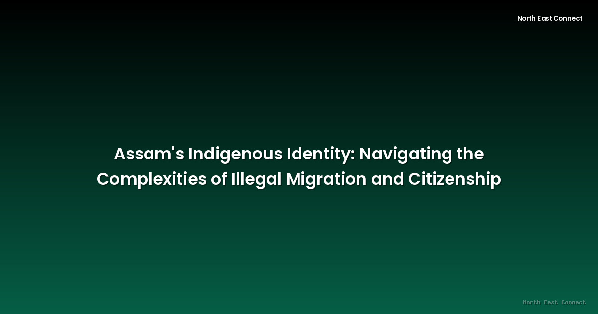 Assam's Indigenous Identity: Navigating the Complexities of Illegal Migration and Citizenship