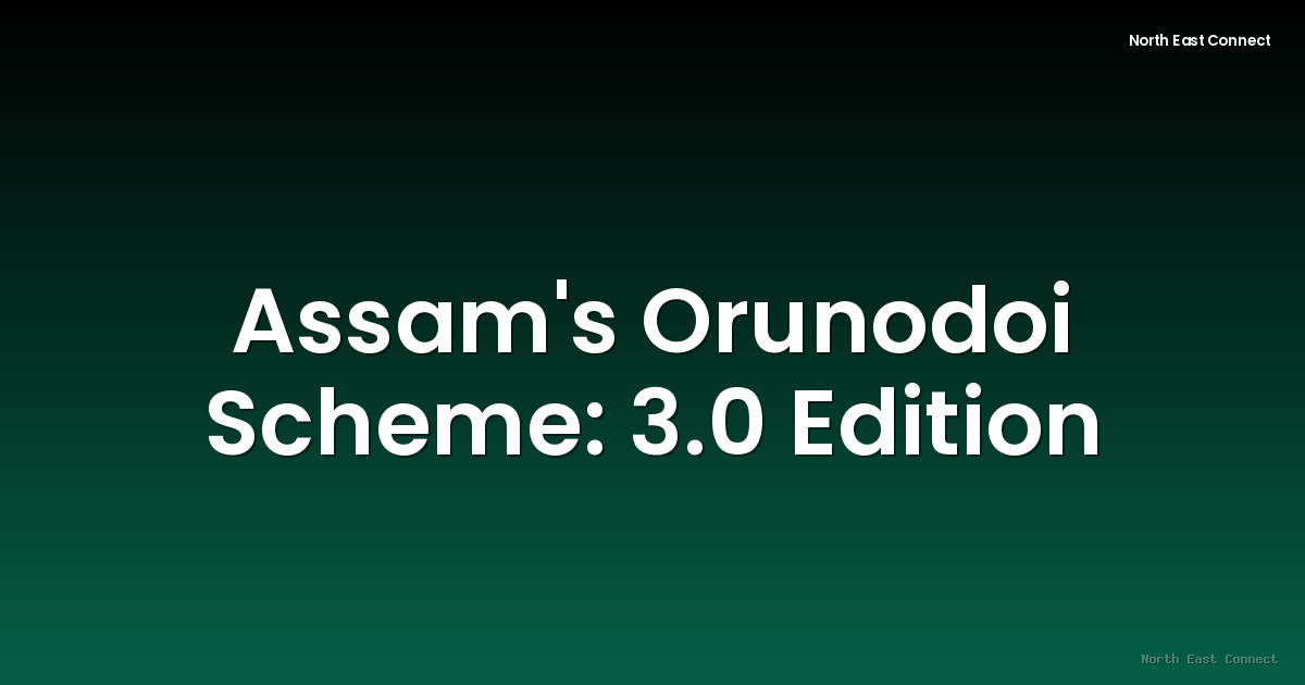 Assam's Orunodoi Scheme: 3.0 Edition