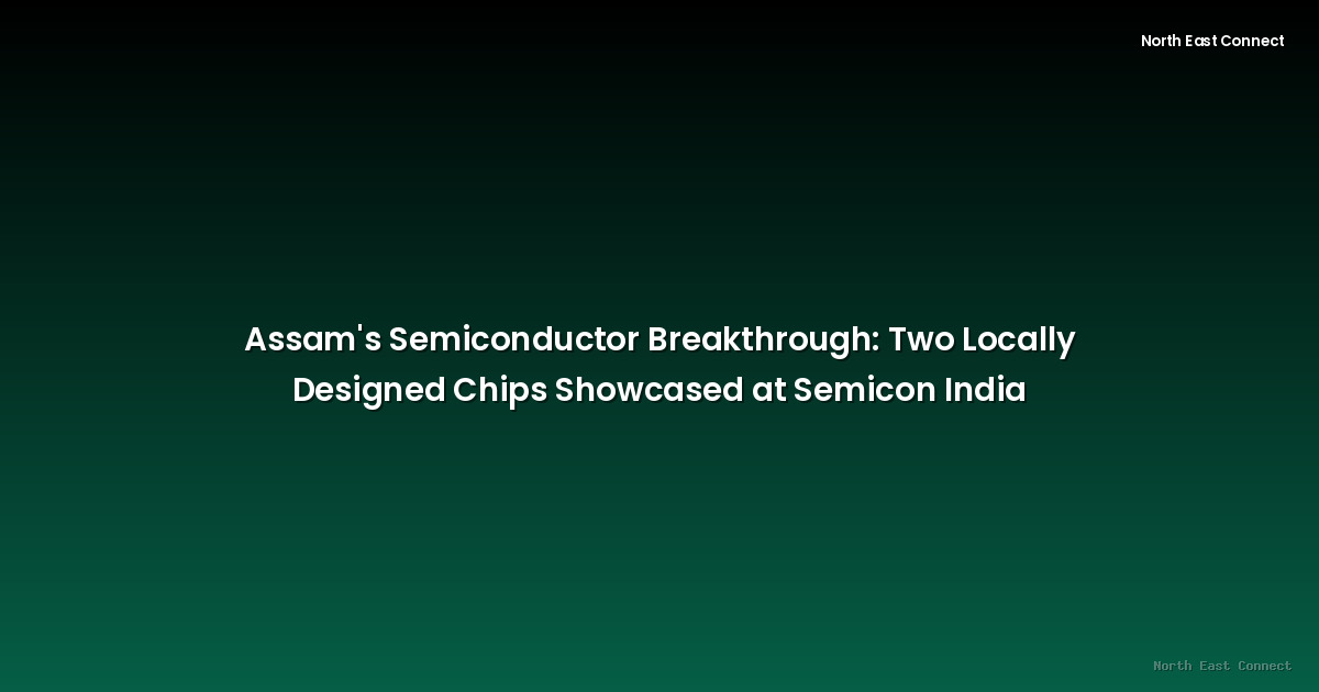 Assam's Semiconductor Breakthrough: Two Locally Designed Chips Showcased at Semicon India