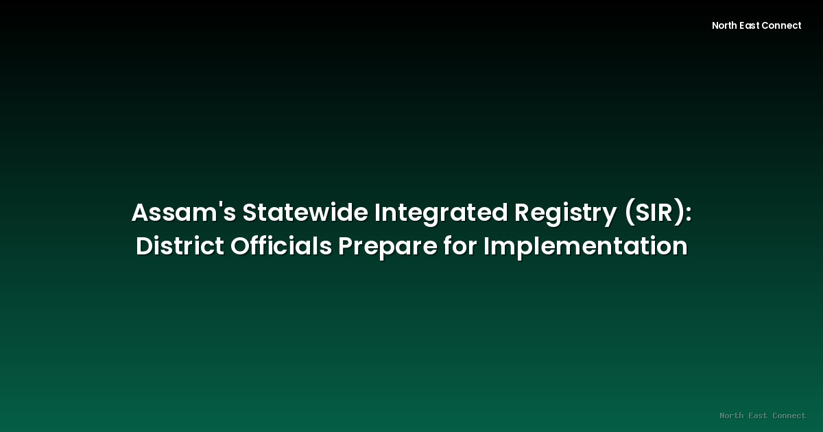 Assam's Statewide Integrated Registry (SIR): District Officials Prepare for Implementation