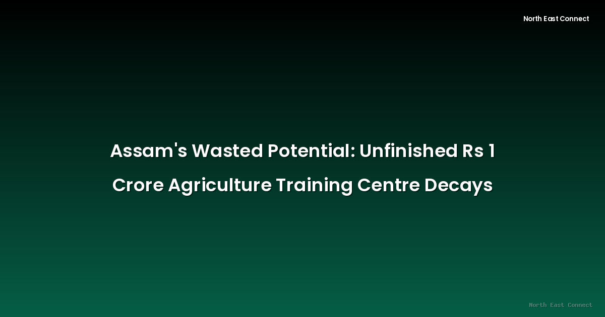 Assam's Wasted Potential: Unfinished Rs 1 Crore Agriculture Training Centre Decays