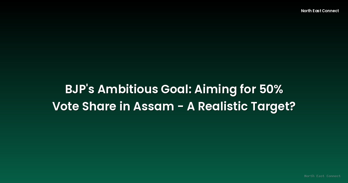 BJP's Ambitious Goal: Aiming for 50% Vote Share in Assam - A Realistic Target?