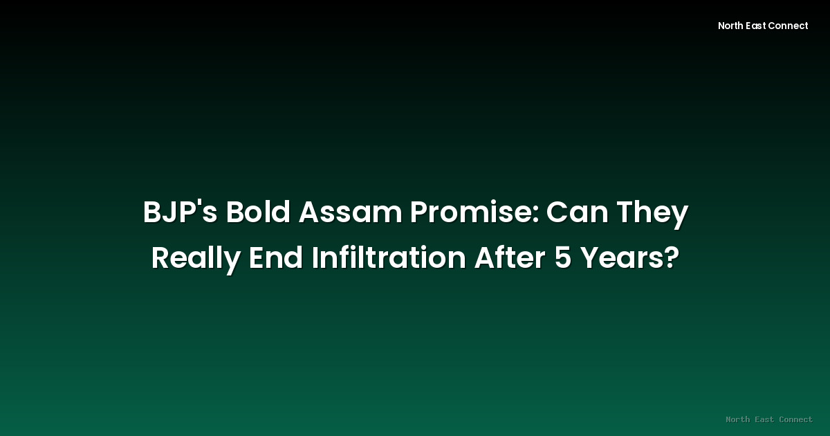 BJP's Bold Assam Promise: Can They Really End Infiltration After 5 Years?