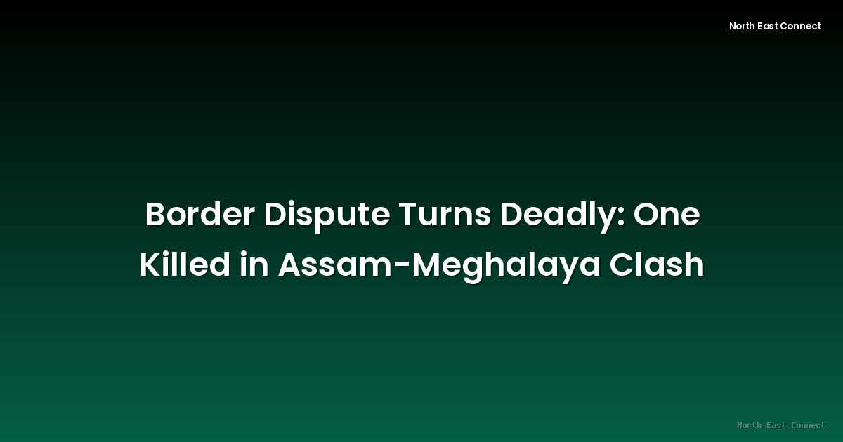 Border Dispute Turns Deadly: One Killed in Assam-Meghalaya Clash