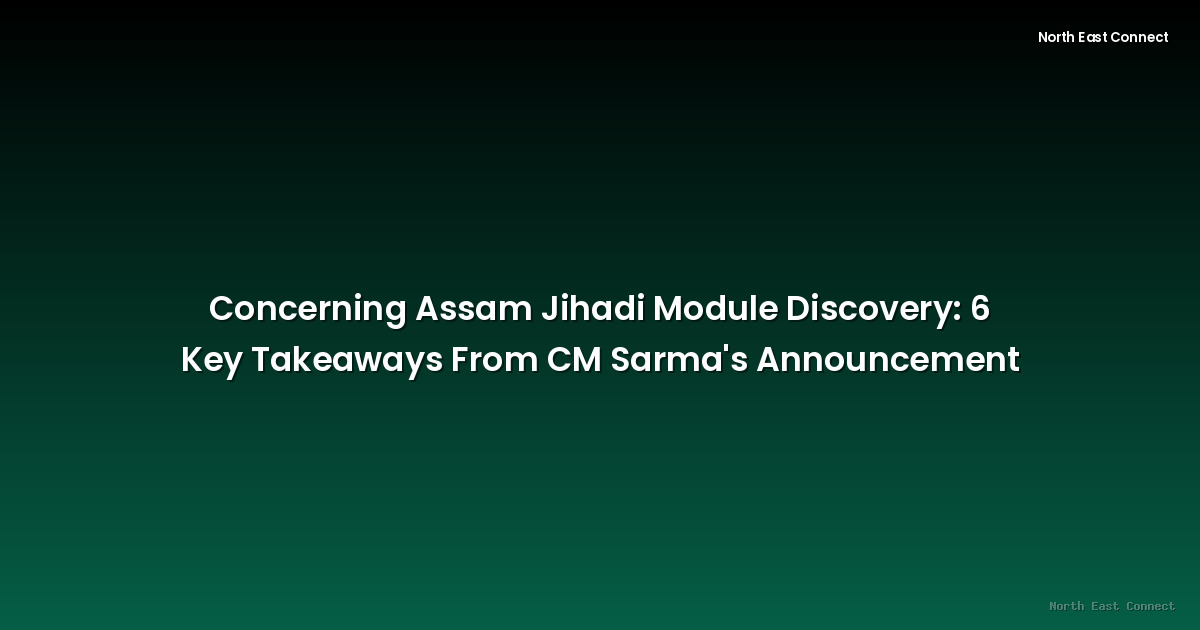 Concerning Assam Jihadi Module Discovery: 6 Key Takeaways From CM Sarma's Announcement