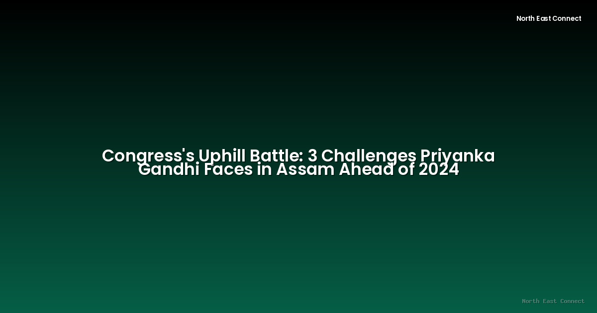 Congress's Uphill Battle: 3 Challenges Priyanka Gandhi Faces in Assam Ahead of 2024