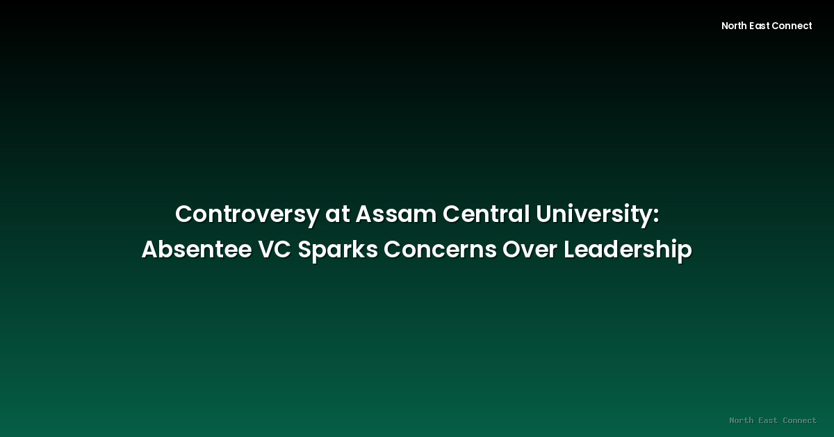 Controversy at Assam Central University: Absentee VC Sparks Concerns Over Leadership