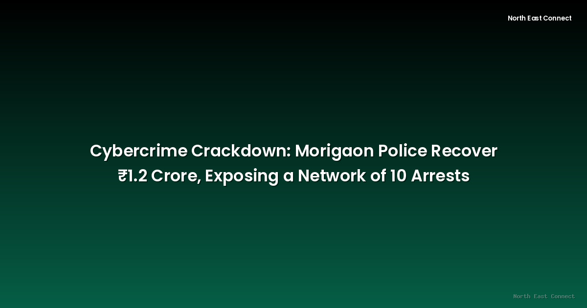 Cybercrime Crackdown: Morigaon Police Recover ₹1.2 Crore, Exposing a Network of 10 Arrests