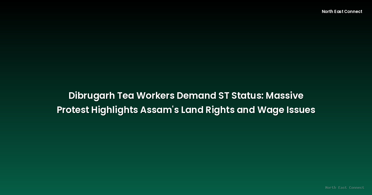 Dibrugarh Tea Workers Demand ST Status: Massive Protest Highlights Assam's Land Rights and Wage Issues