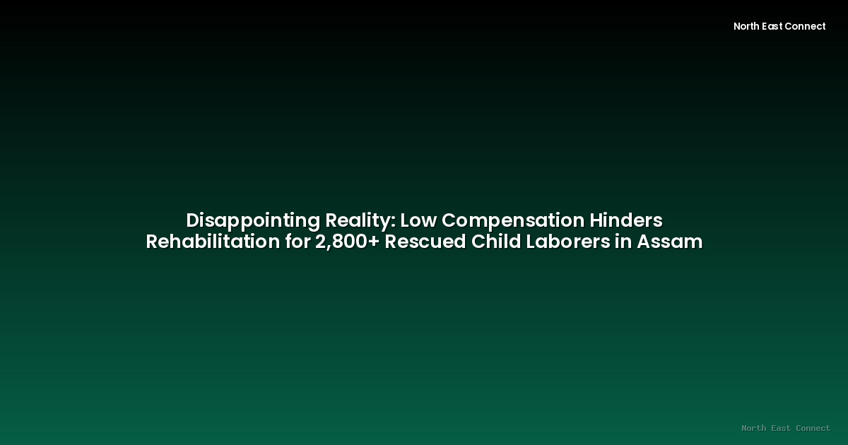Disappointing Reality: Low Compensation Hinders Rehabilitation for 2,800+ Rescued Child Laborers in Assam
