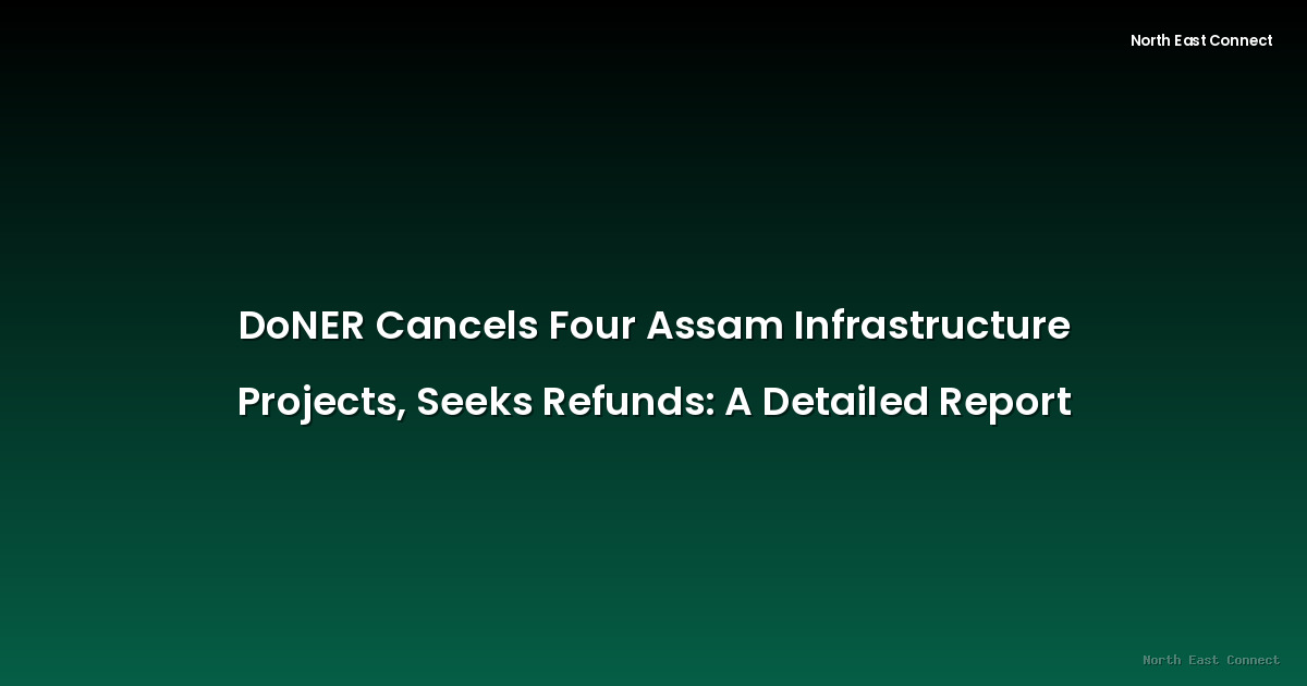 DoNER Cancels Four Assam Infrastructure Projects, Seeks Refunds: A Detailed Report
